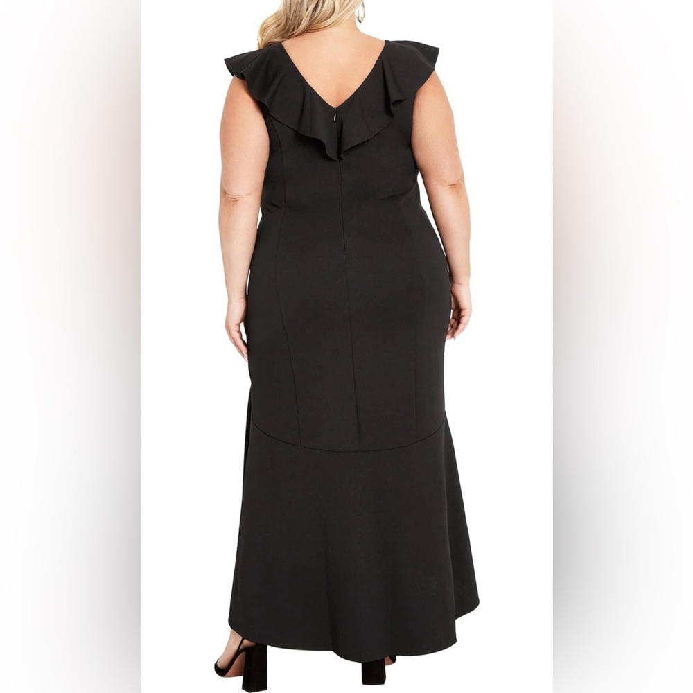 AVENUE Women's Plus Size Dress Destiny Ruffle Size 22/24 - Picture 2 of 6